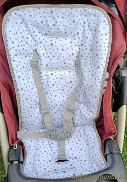 Bézs apró csillagos - Babakocsi betét képe