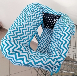 Kék chevron - Bevásárlókocsi beülő termék főképe