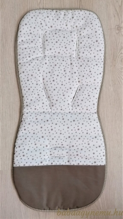 Bézs apró csillagos - Babakocsi betét képe