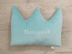 Kék plüss- Korona párna termék főképe