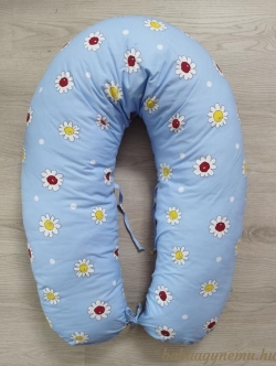 Kék gerberás - Baba-mama párna termék főképe