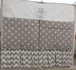 Szürke csillagfüzéres maci- Zsebes tároló termék főképe